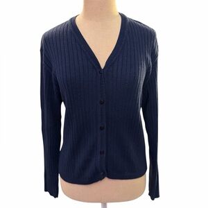 Navy Blue Women's Cardigan Sweater